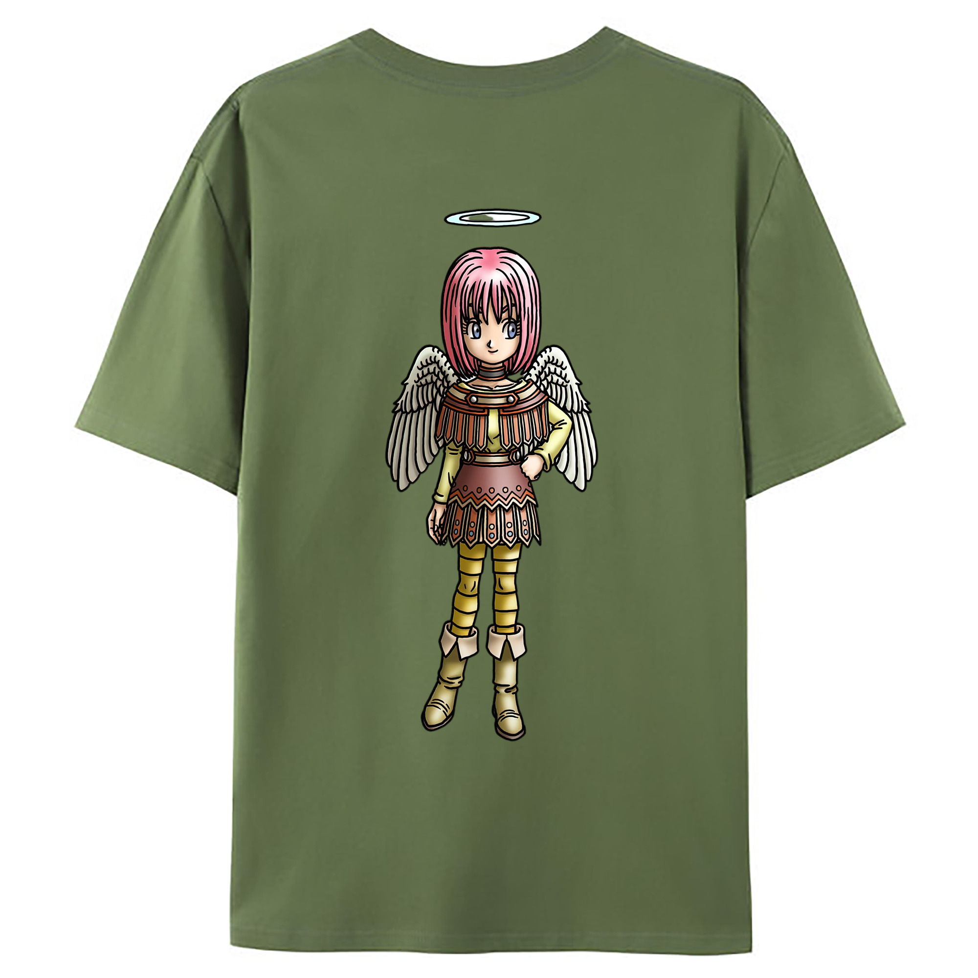 （画像用） ドラゴンクエスト Doragon Kuesuto Dragon Quest 綿100％ メンズ半袖Tシャツ（バックプリント） 通気性